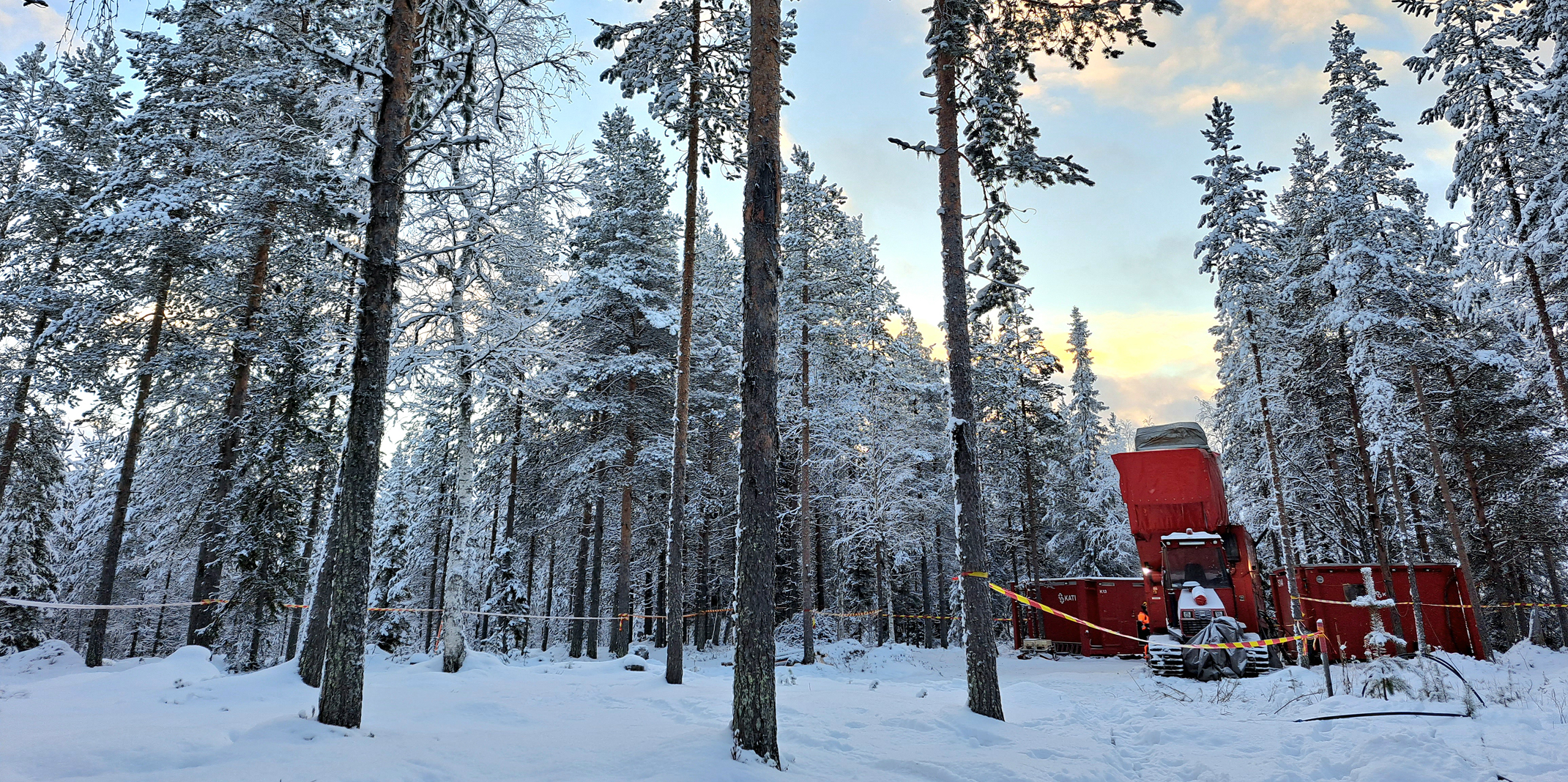 talvinen kuva KATIn työmaalta